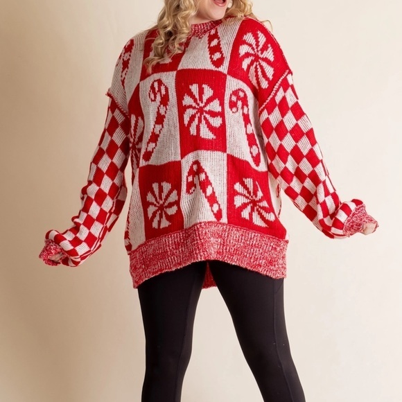 CHRISTMAS CHECEKRED SWEATER - Picture 3 of 5